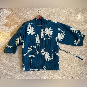 Quilted Kimono jacket with appliqué